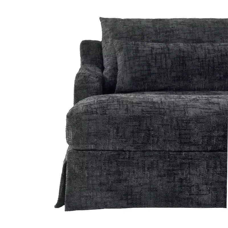 Cadeira sofá-cama de chenille extra profunda Polibi