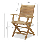 Ensemble de salle à manger de jardin extensible Amazonia Teak Sessa en teck, 13 pièces – 13 pièces