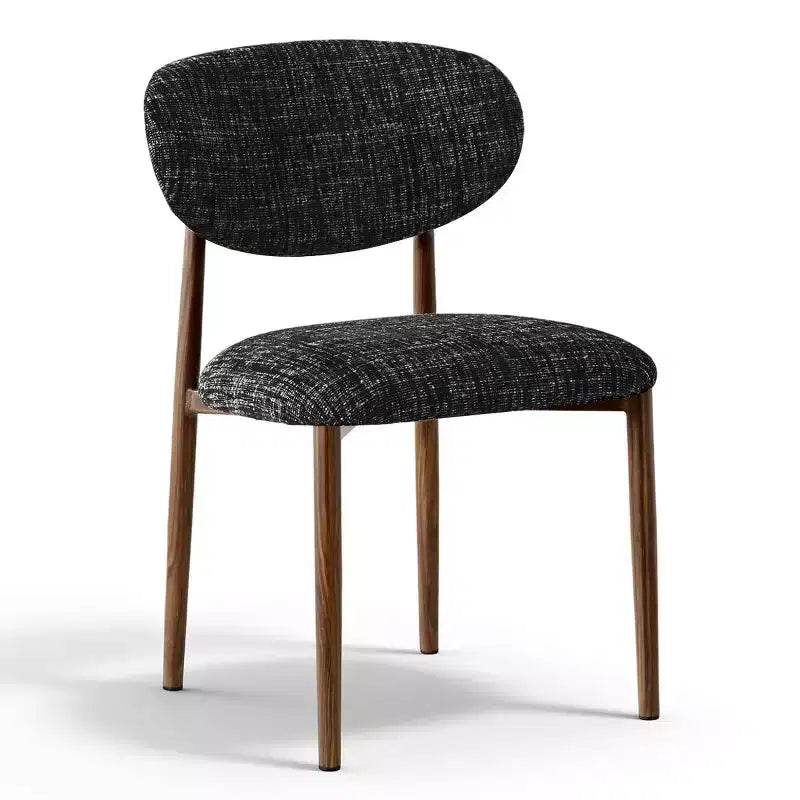 Set di 4 sedie da pranzo moderne imbottite con schienale curvo, sedie laterali senza braccioli con struttura in ferro per sala da pranzo e cucina-Panipeachy