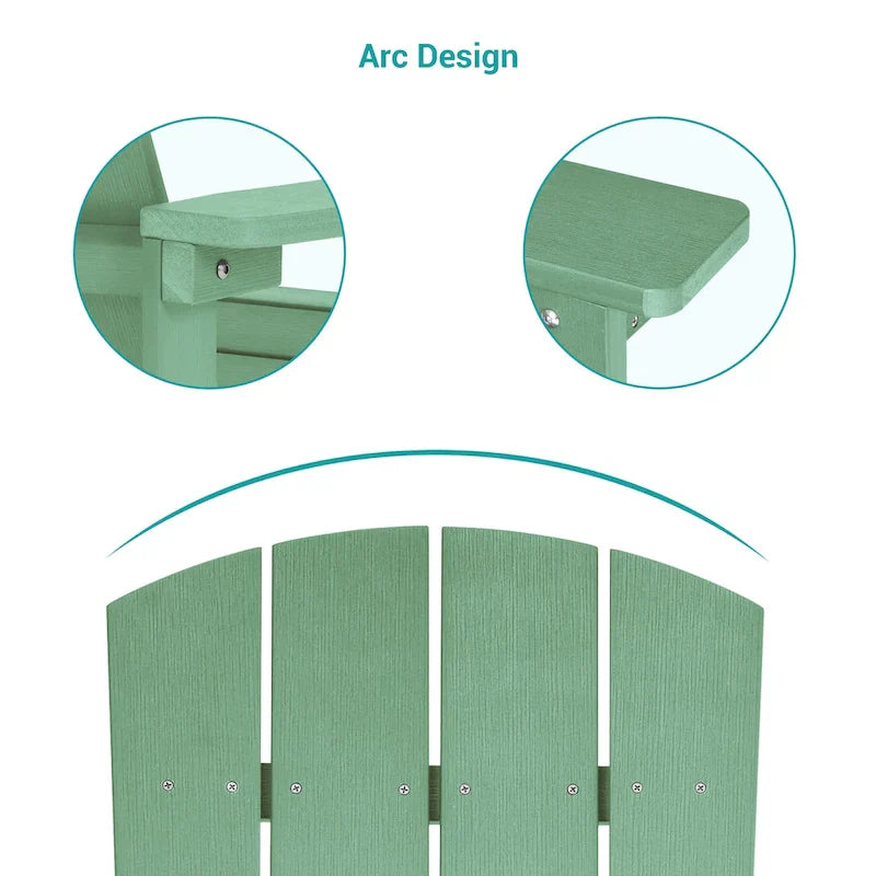 Ensemble de 4 fauteuils Adirondack d’extérieur Bonosuki en bois résistant aux intempéries