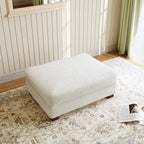 Pouf moderno oversize in tessuto a coste