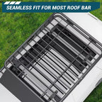 Panier de toit universel avec extension, porte-bagages de toit noir pour SUV, capacité de 250 lb