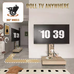 Meuble TV pour téléviseurs de 32 à 75 pouces, chariot TV mobile à hauteur réglable avec tiroir et roulettes pour le salon, la chambre et le bureau - ModernLuxe