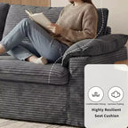 Canapé 2 places Dyonery 86 Cloud, assise profonde et coussins d’accoudoirs larges, structure robuste et conception ergonomique respirante