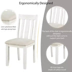 Ensemble de table à manger extensible de style champêtre pour 6 personnes, table rectangulaire et 6 chaises rembourrées
