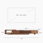 Mobile TV moderno retrattile ed estensibile con 4 cassetti, fino a 103 pollici - 78.54P x 15.74L x 13.78H