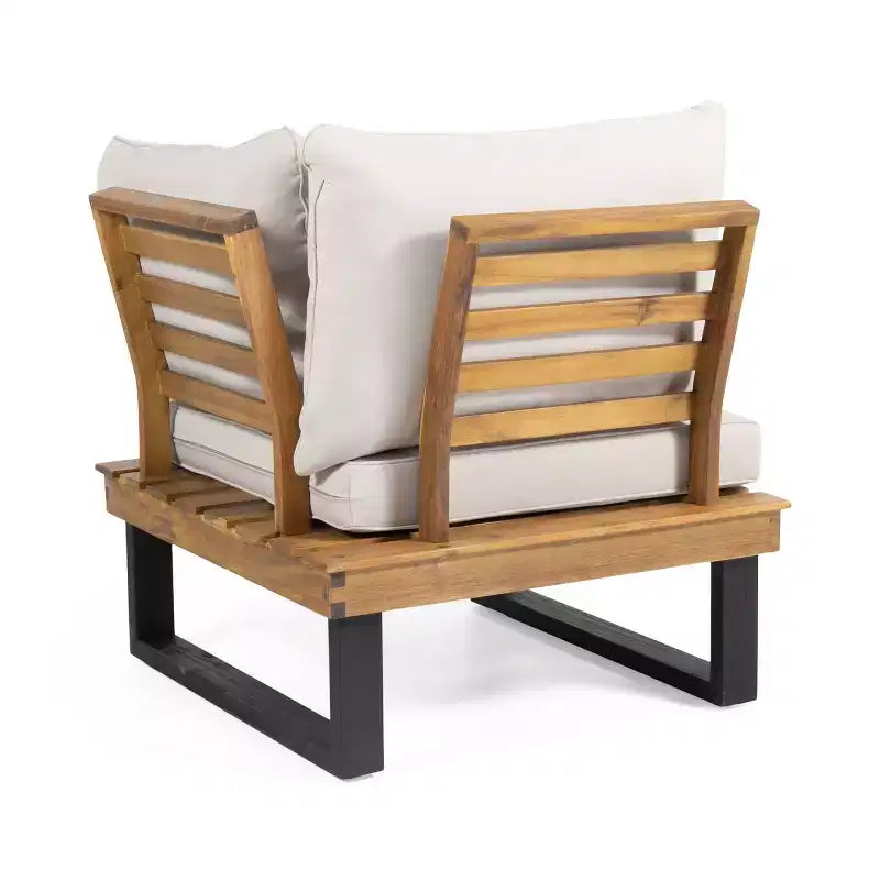 Ensemble de canapé d’extérieur modulable en L, ensemble de salon de patio, ensemble de sièges de jardin pour discuter avec table basse et coussins résistants à l’eau - ModernLuxe