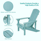 Ensemble de 4 fauteuils Adirondack d’extérieur Bonosuki en bois résistant aux intempéries