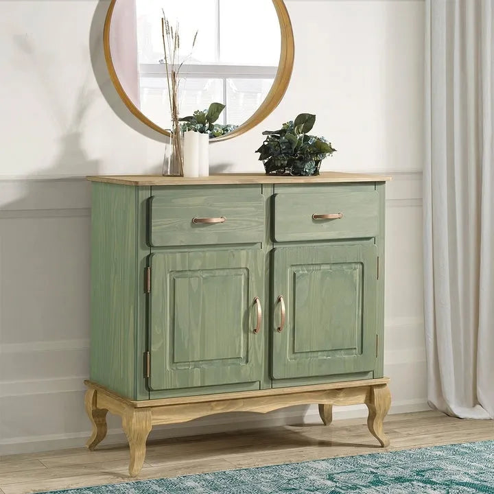 Grünes Buffet-Sideboard aus Holz