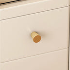 Table de chevet étroite en bois blanc avec 2 étagères