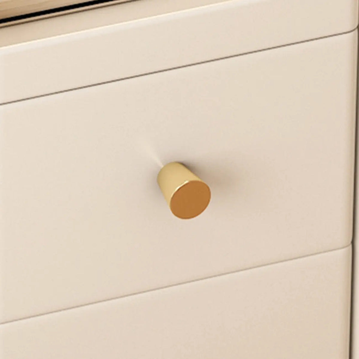 Table de chevet étroite en bois blanc avec 2 étagères