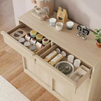 Poubelle inclinable en chêne naturel avec rangement et tiroir, meuble cache-poubelle, panier à linge pour cuisine, salle à manger et salon