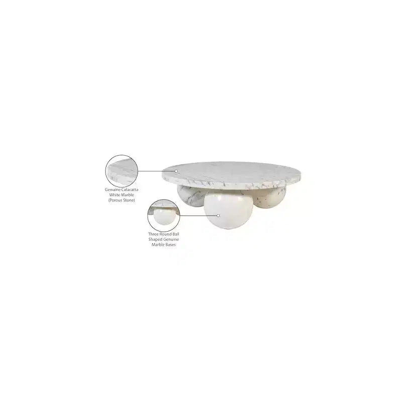 Table basse ronde en marbre avec pieds sphériques, multicolore, 4 places ??