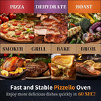 Four à pizza extérieur multicombustible, appareil à pizza cuite sur pierre avec brûleur à gaz et compartiment à bois – 12 pouces