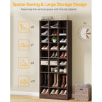 Meuble à chaussures haut pour 30 paires, étagère de rangement blanche en bois à 10 niveaux pour placard et entrée – 10 niveaux