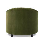 Fauteuil d’appoint Serena de Jennifer Taylor Home, dossier arrondi capitonné de 31,5 po avec franges bullion, velours haute performance vert olive