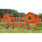 Grand poulailler AECOJOY de 144 po avec parcours, clapier en bois et cage pour volailles