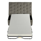 Canapé-lit pliant, pouf de 49,6 pouces avec canapé-lit pliant, pouf convertible faisant office de lit avec matelas à mémoire de forme et design capitonné