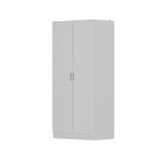Armoire-penderie à 2 portes, armoire de chambre autoportante avec tringle