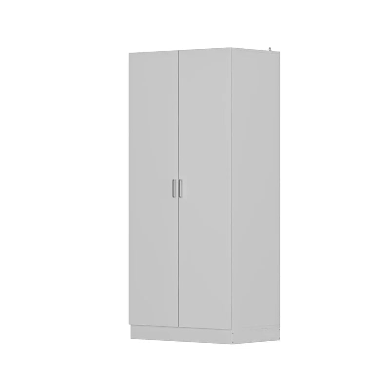 Armoire-penderie à 2 portes, armoire de chambre autoportante avec tringle