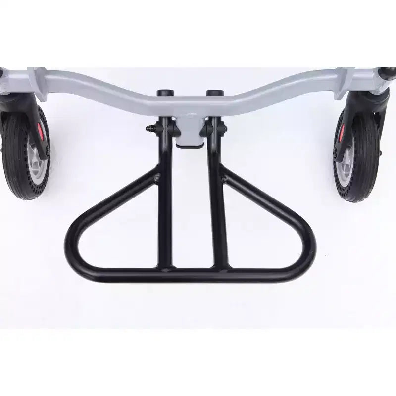 Fauteuil roulant de transport pour personnes âgées ultraléger, pliable et portable, avec frein à main verrouillable et accoudoirs relevables amovibles