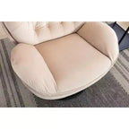 Okak Velvet Accent Chair with Ottoman,Modern Mid-Century Style Armless Living Room Chair,Soft Comfy Sitting Chair for TV Watching,Gaming
