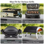 FAMYYT 78.3-Inch Outdoor Kitchen Island with Stainless Steel Countertop, Foldable BBQ Station, and Storage Cabinets, Grey Blue