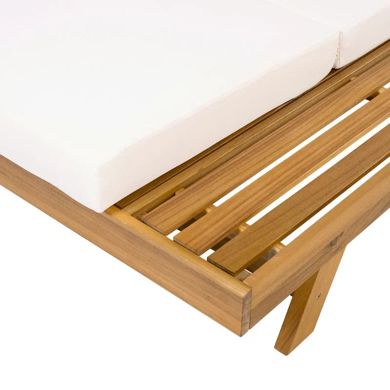 Set di 2 chaise longue da esterno in acacia Christopher Knight Home Michael