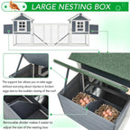 Grand poulailler AECOJOY de 144 po avec parcours, clapier en bois et cage pour volailles