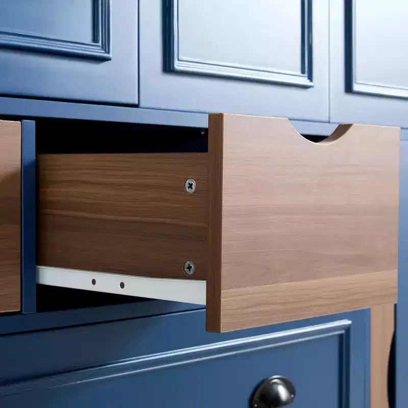 Armoire garde-manger indépendante Whisen de 71 po de hauteur, grand meuble de rangement pour salle à manger avec 4 portes pliantes, étagères et porte-bouteilles