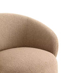 Fauteuil tonneau pivotant rembourré d’appoint Spruce&Spring avec base en bois