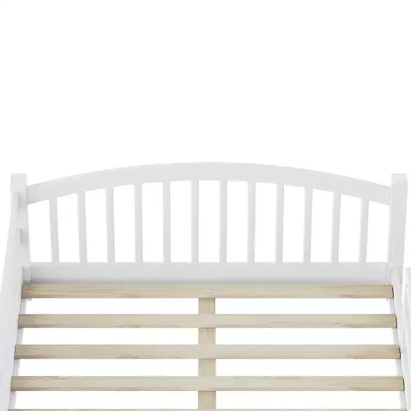 Letto Montessori basso Luxystar a una piazza e mezza, con sponde di sicurezza e testiera