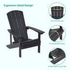 Ensemble de 4 fauteuils Adirondack d’extérieur Bonosuki en bois résistant aux intempéries