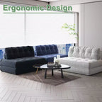 Canapé-lit futon pliant en velours côtelé, fauteuil convertible au sol avec coussin et soutien dorsal, format double