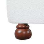 Letto imbottito in bouclé con struttura moderna in legno di gomma Christopher Knight Home Matteo