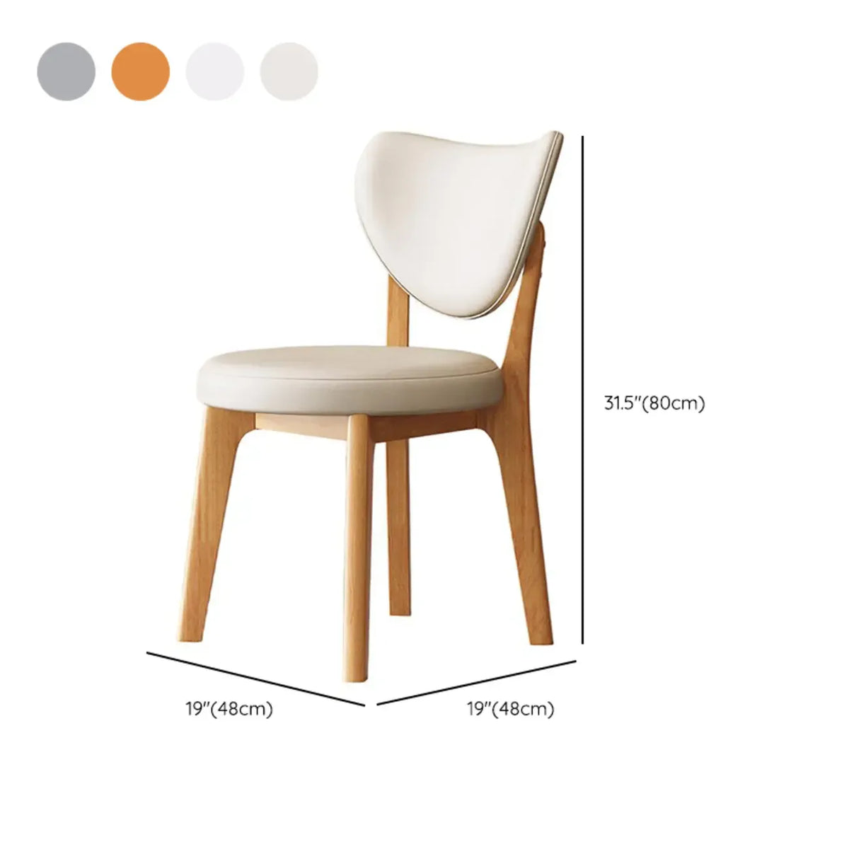 Sedia da pranzo moderna senza braccioli, con schienale alto e rivestimento in similpelle