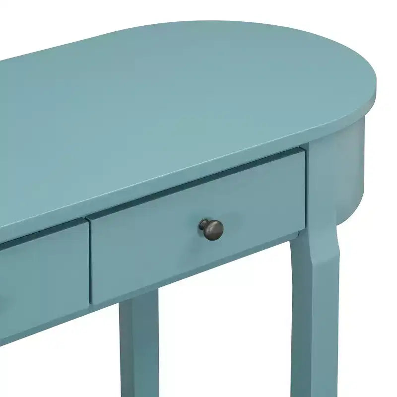 Table console rustique Whisen, table d’entrée et table d’appoint avec façade de tiroir cannelée