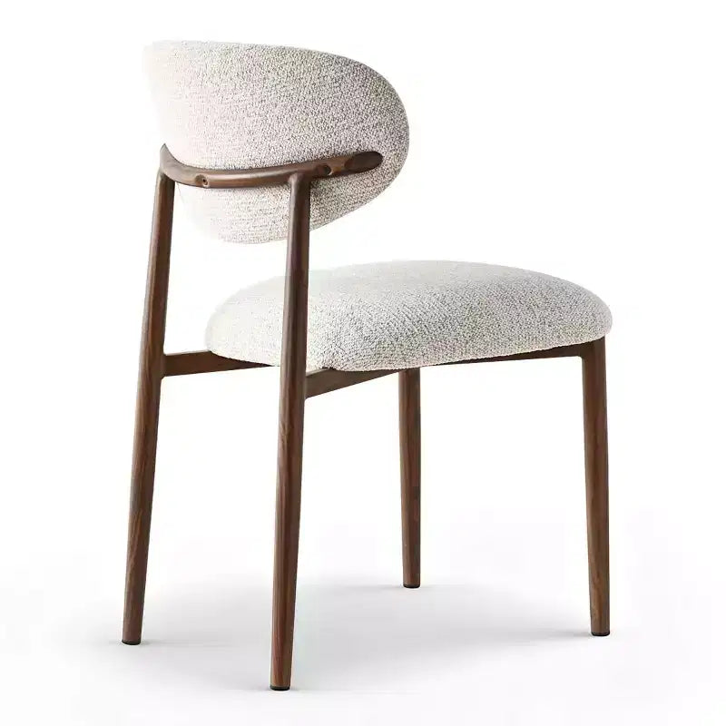 Set di 4 sedie da pranzo moderne imbottite con schienale curvo, sedie laterali senza braccioli con struttura in ferro per sala da pranzo e cucina-Panipeachy