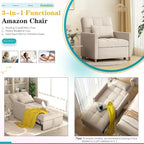 Poltrona divano letto 3 in 1 AECOJOY con cuscino e schienale convertibile