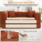 Canapé-lit pliant Dyonery 78 convertible en canapé en velours côtelé, format king, couchage au sol, 4-en-1, canapé modulaire à combiner soi-même, confortable et dépliant