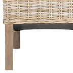 Ensemble de 2 chaises de salle à manger en osier naturel, 19 l x 22 p x 41 h, style bohème côtier