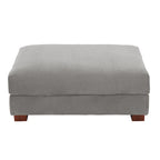 Pouf moderno oversize in tessuto a coste