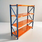 Scaffali resistenti per garage VIYET, scaffalatura metallica regolabile a 4 ripiani con portata di 4400 libbre, blu e arancione, per uso industriale e stoccaggio commerciale, attrezzi e palestra