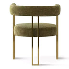 Expandable Round to Oval Dining Table Set with 4 Velvet Armchairs, Modern Pedestal Design, Seats Up to 8 People-Panipeachy