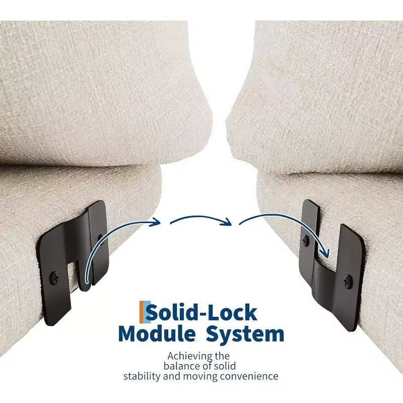 Divano modulare a due posti in tessuto chenille, divano nuvola a 2 posti con schiuma altamente elastica, divano senza struttura per piccoli spazi