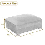 Pouf moderno oversize in tessuto a coste