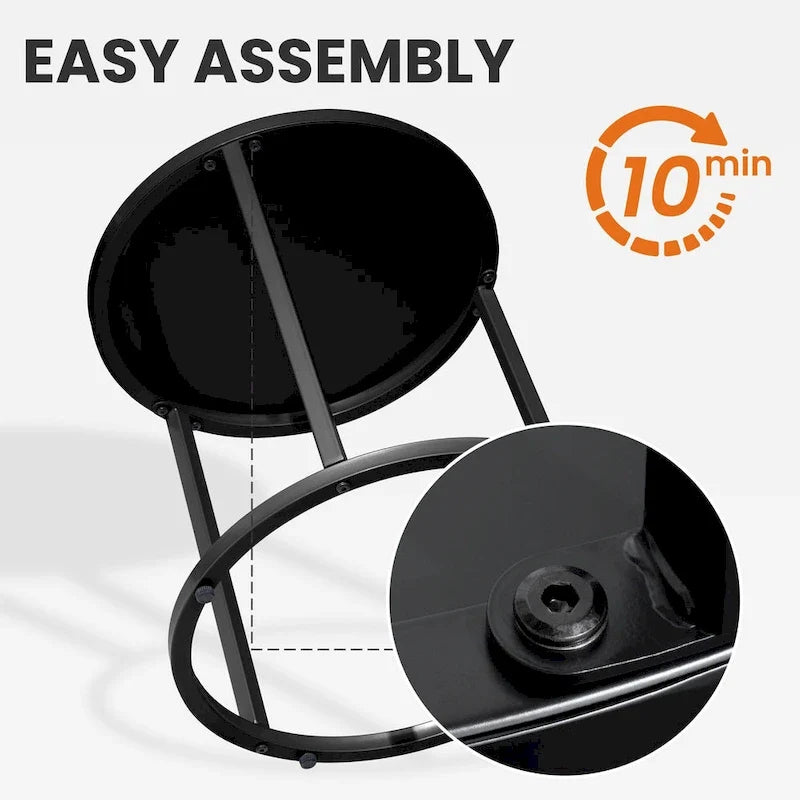 Fauteuils papasan d’extérieur avec coussin, en rotin PE, confortables pour la terrasse avec table d’appoint