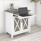 Key West Secretary Desk with Storage Cabinet by Bush Furniture