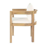 Christopher Knight Home Irene Ensemble repas d’extérieur rustique de 9 pièces en bois d’acacia, avec chaises à dossier incurvé et coussins