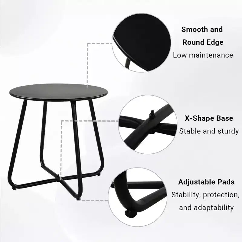 Set da patio in vimini GRANDPATIO da 5 pezzi per esterni, con divanetto a due posti